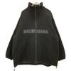 BALENCIAGA 534315 18AW Black TRACK SUIT JACKET Logo Embroidered Fleece Jacket Jacket 46 blackUsed