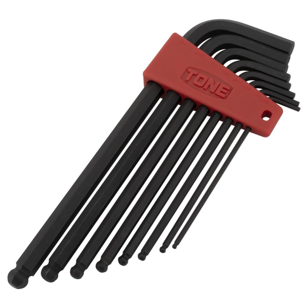 TONE Long Ball Point Wrench Set L-Shaped Set, BPLB800, 8-Piece