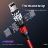 540° Rotating Magnetic Fast Charge Cable, 3-in-1 Blind Suction Design, Bendable for Mobile Gaming