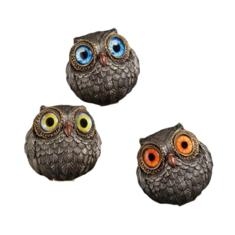 Owl Resin Crafts Home Courtyard Garden Decoration Cute Handmade Desktop Ornament Decoration of Garden Figurines