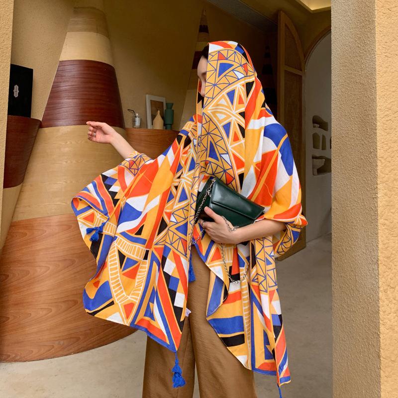 Frauen Schal MODERNE NEUE SAGA Sommer Strand Schal Wraps Gedruckt Stolen Weibliche Dünne Schals Capes Tippet