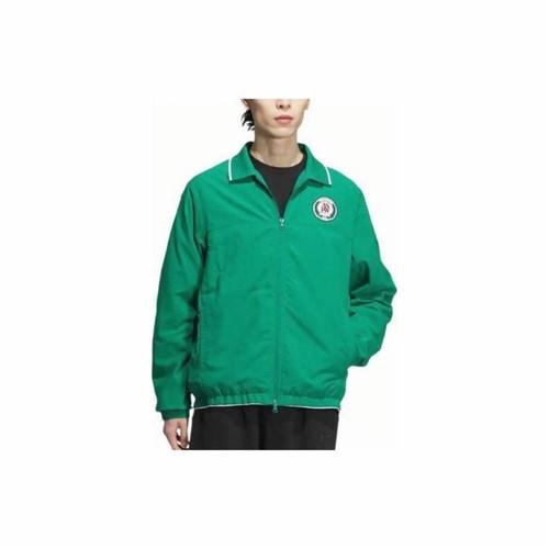 adidas Casual Sports Comfortable Polo Collar Jacket for Men - Smoky Green