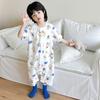 Summer Air-Conditioned Cotton Pajamas: Boys' Short Sleeve One-Piece Sleepwear for Infants