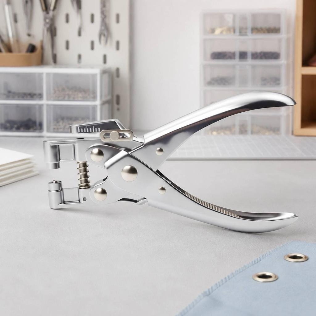 Manual Metal Eyelet-Hole Punch Light-Duty for DIY Enthusiasts, Crafters