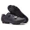 Santic MTB Shoes with SPD Compatible Cycling Shoes for Mountain Bikes Size Bindings, (Black, 43)