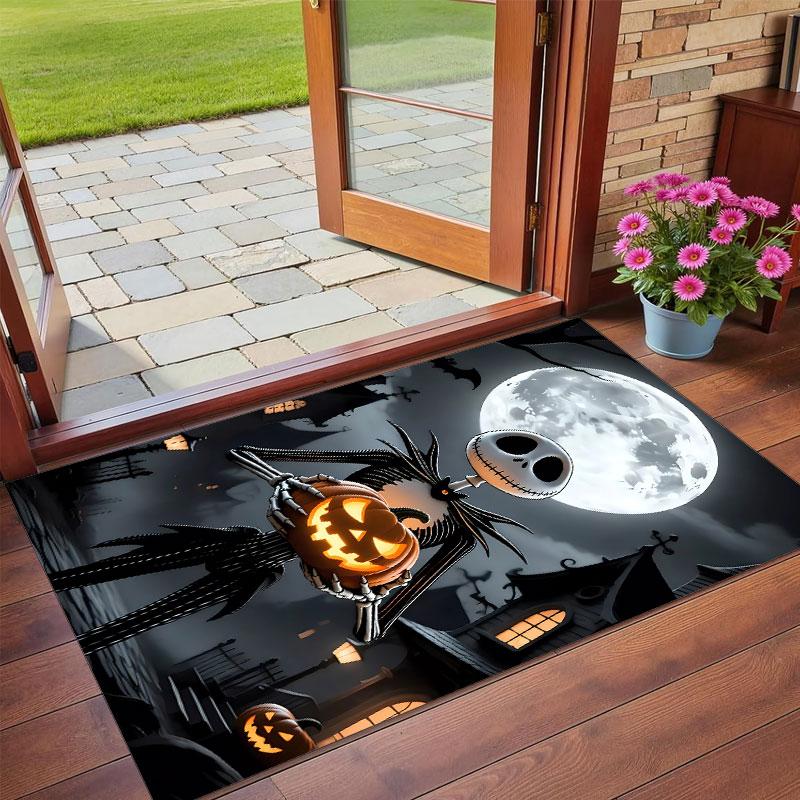 Crystal Velvet Rug Soft Non Slip Indoor Floor Mat Home DecorThe Nightmare Before Christmas Jack Sally