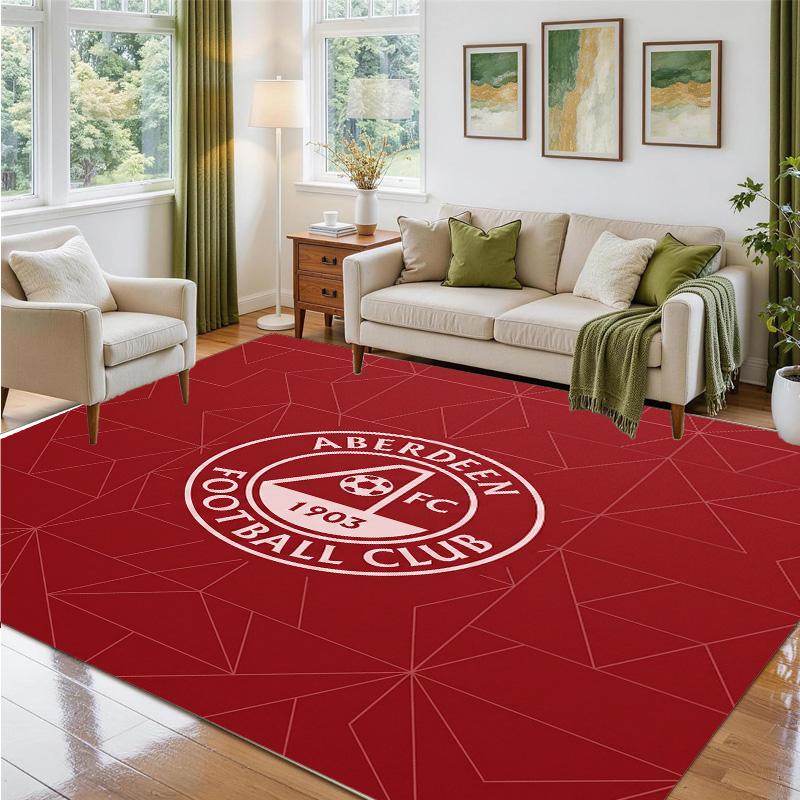 Aberdeen FC Design Crystal Velvet Rug Soft Decorative Mat for Bedroom Entrance