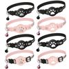 Cat Locator Collar Lightweight Adjustable Real Time GPS Tracking Outside Reflective Strips For Night Safety Enhance Pet Safety