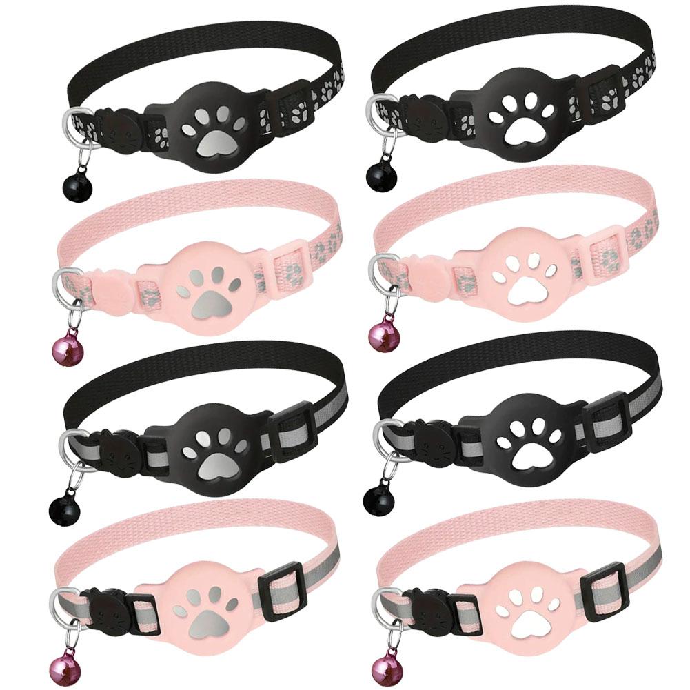 Cat Locator Collar Lightweight Adjustable Real Time GPS Tracking Outside Reflective Strips For Night Safety Enhance Pet Safety