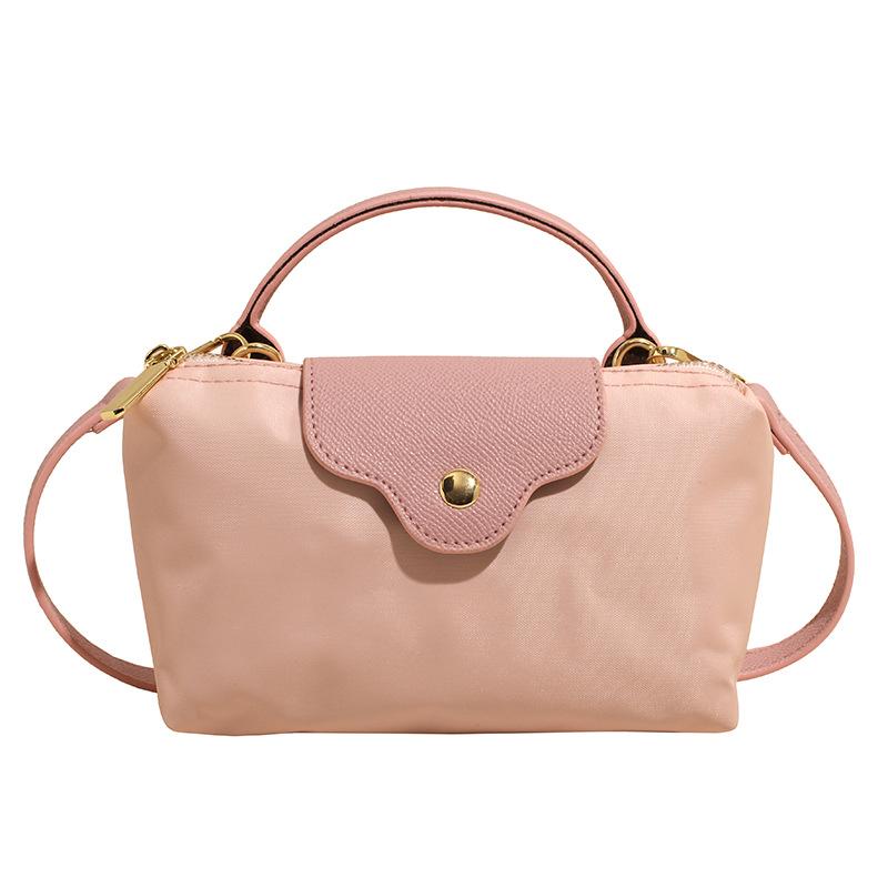 Wholesale new products niche simple contrasting color portable small bag women's leisure trendy versatile light splicing messenger change bag