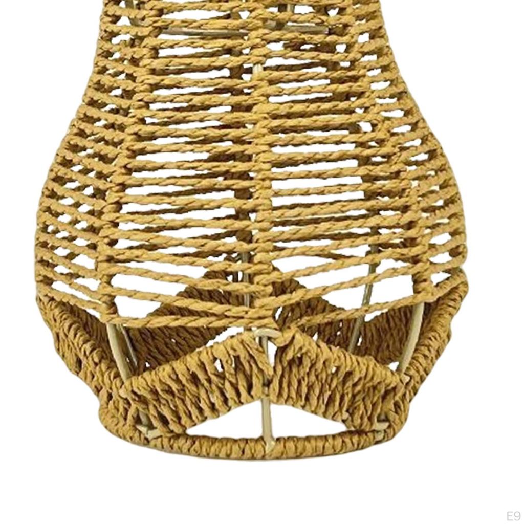 Boho Pendant Lamp Shade Rattan Woven Decoration Ceiling Light Chandelier Cover Lampshade Hotel
