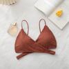Cross-Back Spaghetti Strap Tube Top with Chest Pads - Sexy Strapless Hollow-Out Base Layer for Women
