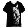 Pánské tričko se zvířecím vzorem 3D Šavlozubý tygr s krátkým rukávem Módní přizpůsobené tričko Retro Volné oversized oblečení