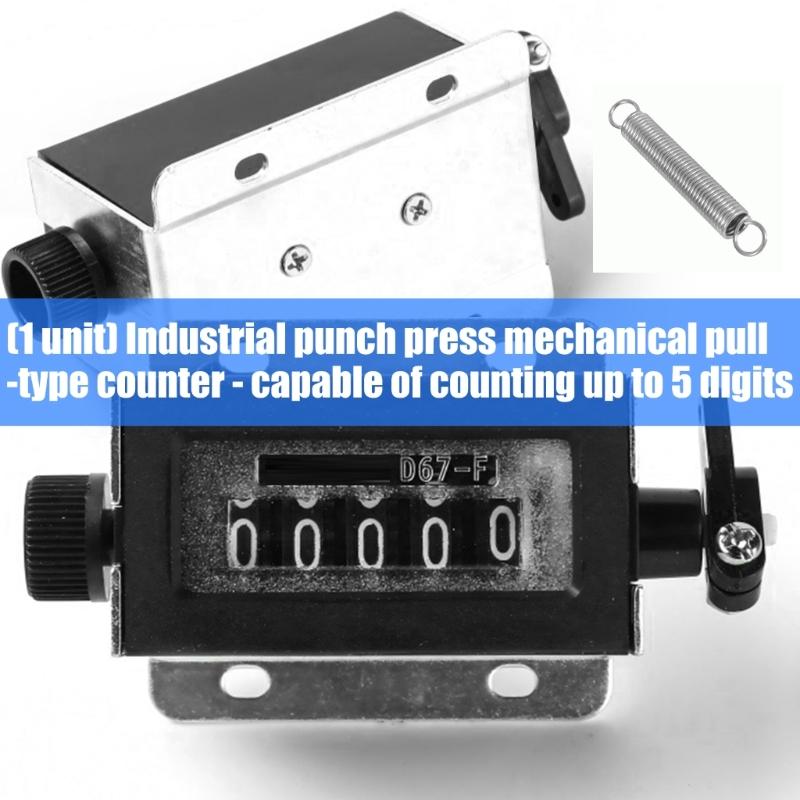 5/6 Digit Resettable Hand Pull Strokes Clickers Counter Manual Counter Industrial Punch Counting Device 0-99999/0-999999