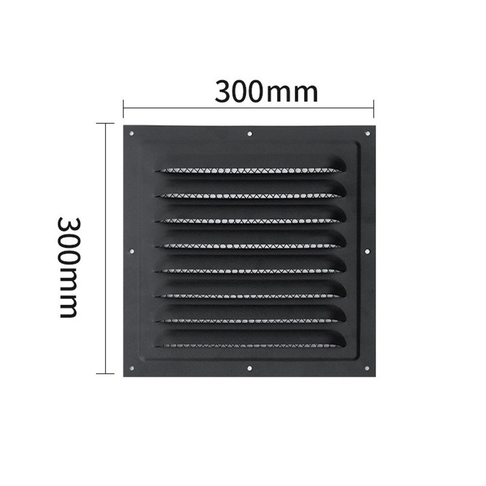 Stainless Steel Metal Vent Cover Built-in Insect Screen Square Louver Air Vents Grille White Black HVAC Vents