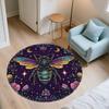 Colorful Winged Bee,Round Area Rug,Carpet Rug for Living Room Bedroom Sofa Playroom Decor,Non-slip Floor Mat