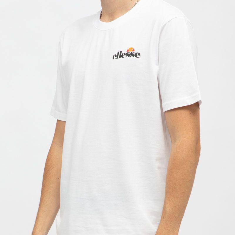 Tee shirt col rond regular couleur unie avec logo Homme ELLESSE
