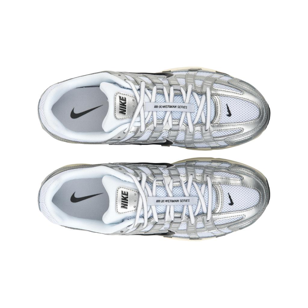 Nike P-6000 Metallic Flat Silver Unisex Sneaker Weiß Metallic-Silber Schwarz CD6404-105