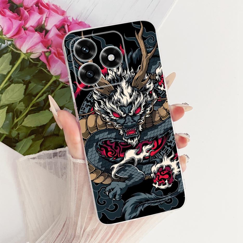 For Honor X5C Plus Case NLA-LX1 Luxury Butterfly Painted Cover Clear Silicone Case For Honor X5C X 5C HonorX5C Plus 4G Soft Bags