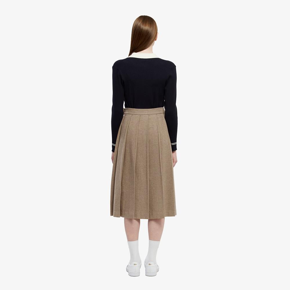 [lacoste] Women's Wool Pleated Midi Skirt JF427E-55NDPC