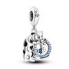 100% Real S925 Silver Moon Black Cat Charms Fit Qikaola Bracelet&Bangle For Women Birthday Fine Jewelry Gift