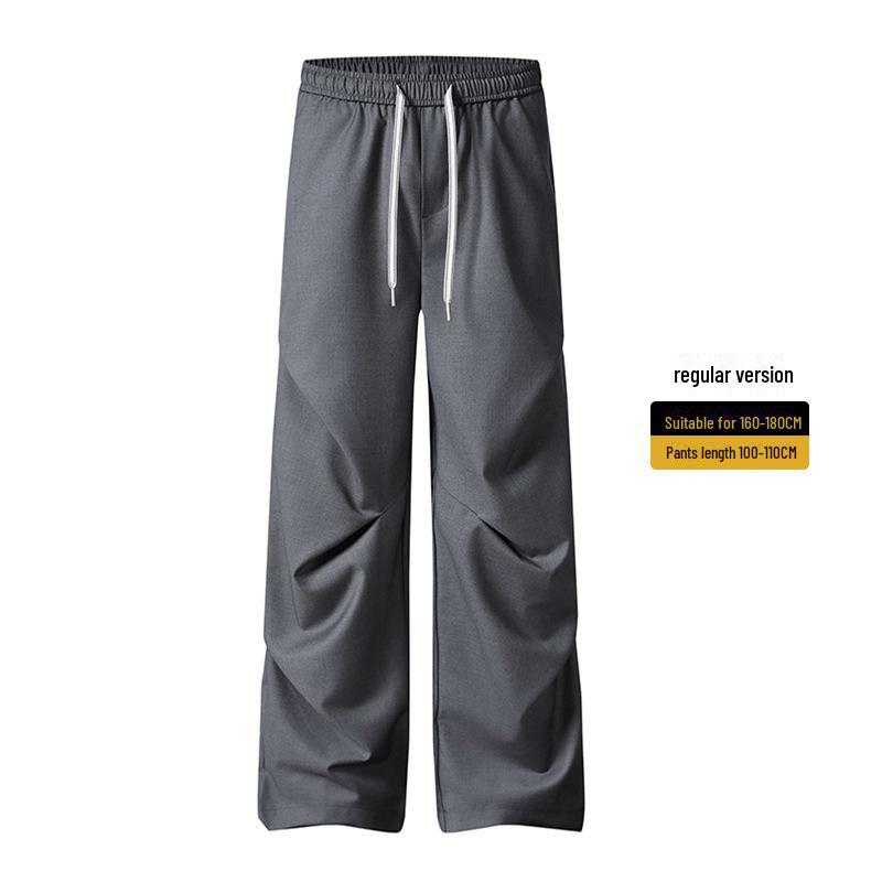 

Мужские летние плиссированные брюки Muqiu с широкими штанинами 2XL (150-165 kg)