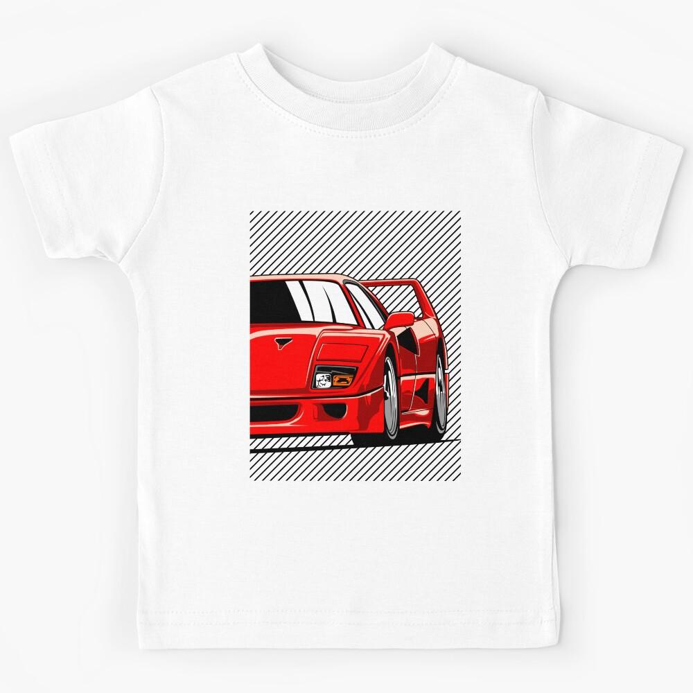 F40 Ferrari Racing Super Car Motorsport Kids T-Shirt 120