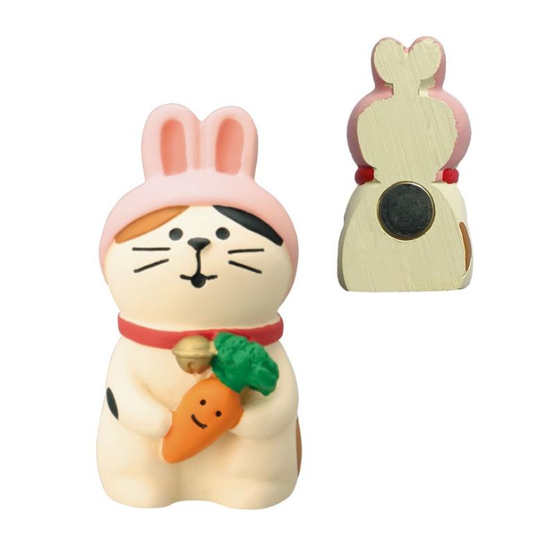 Japanese cat refrigerator sticker, grocery zakka cute bread coffee shop decoration gift miniature resin ornament