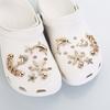 12 Stuks Luxe Kristal Goud Ster Klompen Accessoires Zomer Diy Afneembare Metalen Ketting Schoenen Charms Set Schoenen Decoraties voor Koppels