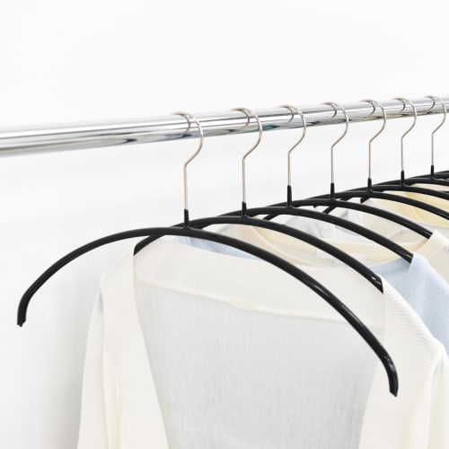 MAWA Non-Slip Body Hangers, Made In Germany, Set of 20, 116066, Black, 40 X 22 X 1 Cm, 3120, 10-Year Warranty