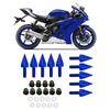 Windshield Wind Screen Spike Bolts M5 Screws Nuts Motorcycle Modification AccessoriesBlue