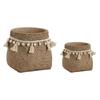 Set of Cement Flower Pots - Home ESPRIT - Multicoloured - 31.5x31x31 Cm - Set of Pots - Tropical - Light Brown