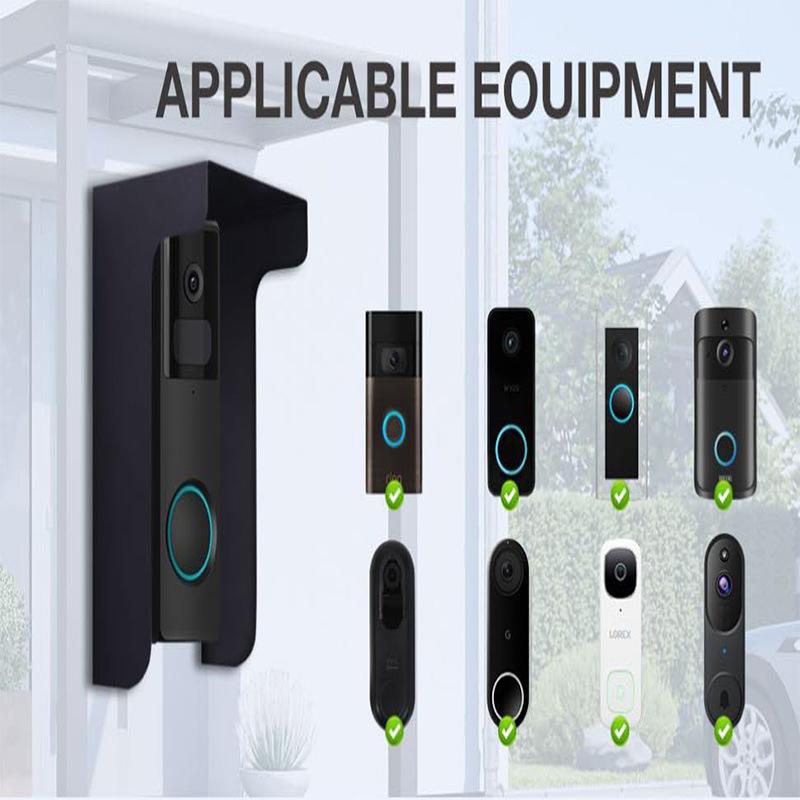 1 Pc Ring Doorbell Protector Waterproof Anti-Glare Rain Cover Steel Windproof Door Bell Cover Doorbell Weather-Blocking Cover