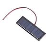 Solar Panel 4V 0.2W Mini 2-Wire Epoxy 8 Cells Ultra Slim Battery Charger for Hiking Camping Solar Projects 3x1 Inch