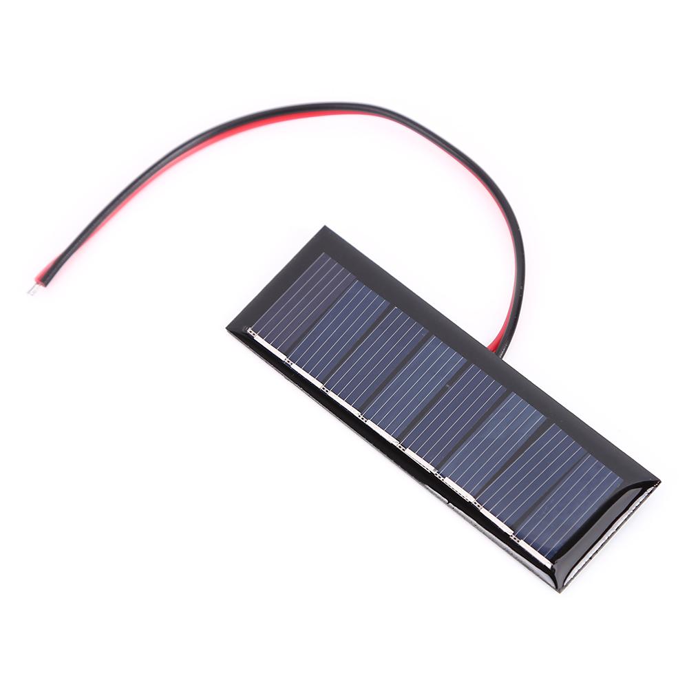 Solar Panel 4V 0.2W Mini 2-Wire Epoxy 8 Cells Ultra Slim Battery Charger for Hiking Camping Solar Projects 3x1 Inch