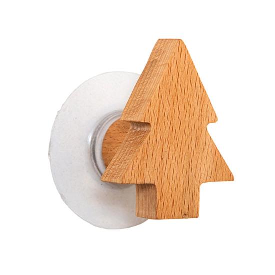 Kids Room Wall Hooks Wooden Hook, Cartoon Decorative Space Saving Hanger, Key Holders for Two Installation Ways Organizer Bedroom And