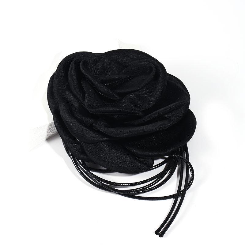 Korean Handmade Fabric Flower Choker Necklace