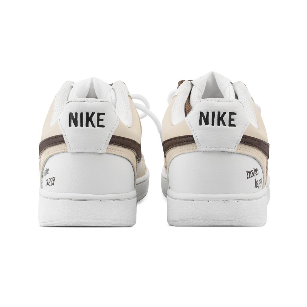 Nike Court Vision 1 Deserted Smoke, Heart Box Abrasion Resistant Low Top Skateboard Shoes Men's White Brown DH2987-101(Team529--)