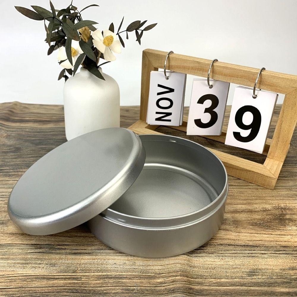 3Pcs Round Tea Cake Tin Tinplate Candy Biscuit Packaging Box Durable Cookie Storage Boxes  Gifts