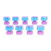 9 Pcs Skull Fidget Clicker Toy 3D-Printed Skull Stress Relief Toy Gradient Color Keyboard Clicker Fidget Button for Office Workers Anxiety Relief