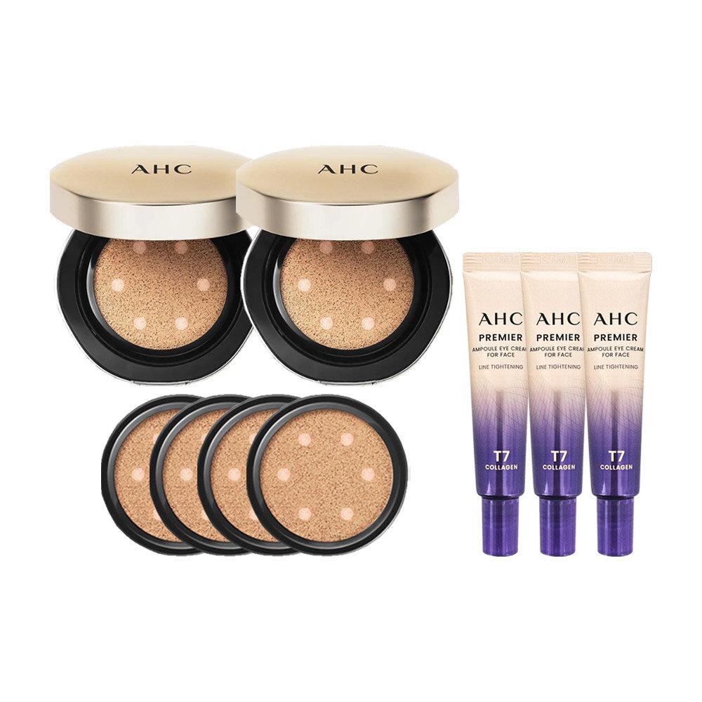 AHC Cover Tone-Up Cushion (2 единицы) + Пополнение (4 единицы) + Крем для глаз 13-го сезона (единицы по 12 мл) (3 единицы)