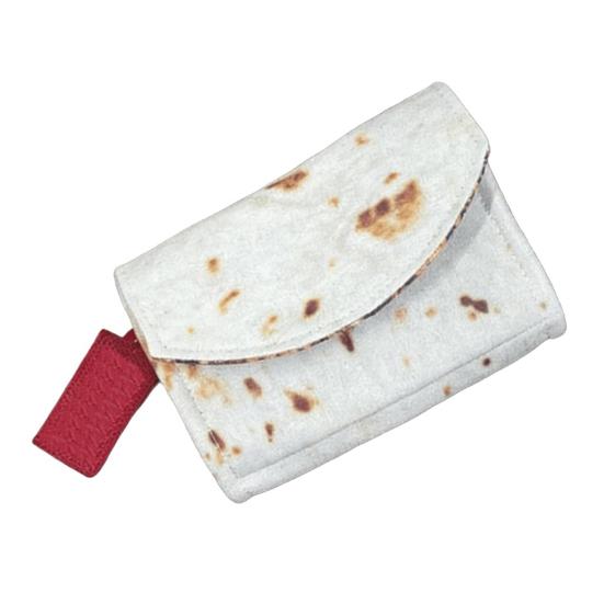 Fun Burrito Wallet Faux Leather Coin Purse Travel Card Holder Novelty Food Shape Wallet Portable Card Organizer Gift for Tortilla Lovers