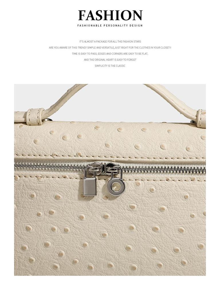 LP19 Fashionable Versatile 2025 New Genuine Ostrich Leather Crossbody Bag - Gigi Style Handbag
