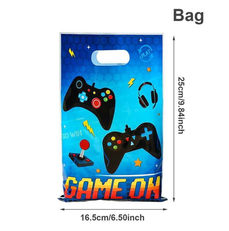 

10/25pcs Game Party Gift Bag Electronic Game Theme Birthday Party Decor Happy Birthday Party Gift Bag with Handle Party Supplies 10pcs