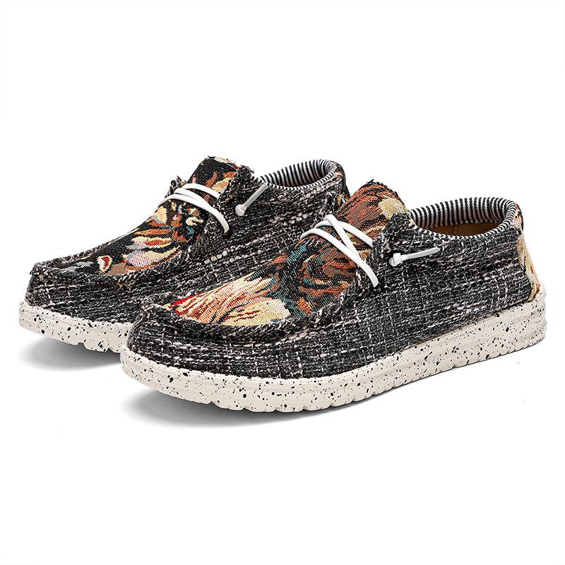 

Большие размеры 38-48, легкие мужские парусиновые туфли, дышащие, без застежек, мужские повседневные туфли на плоской подошве, модные, синие, удобные, лоферы, обувь для мужчин 38