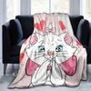 1PC Cute Cartoon Marie Cat Design Blanket, Seasonal Universal, Home Decoration, Throw Blankets, Soft Flannel Throw Blanket, Versatile & Cozy
