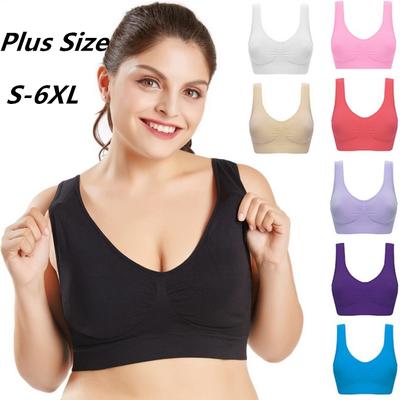 S-6XL Naiste spordirinnahoidja Fitness Jooksuvest Jõusaali treening aluspesu Polsterdatud Crop Tops Naiste spordirõivad Rinnahoidjad Push Up rinnahoidjad
