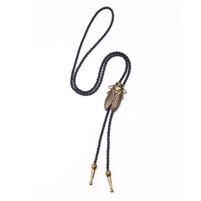 Country Style Bolo Tie Rodeo Cowboy Cicada Necktie Necklace Costume Accessory