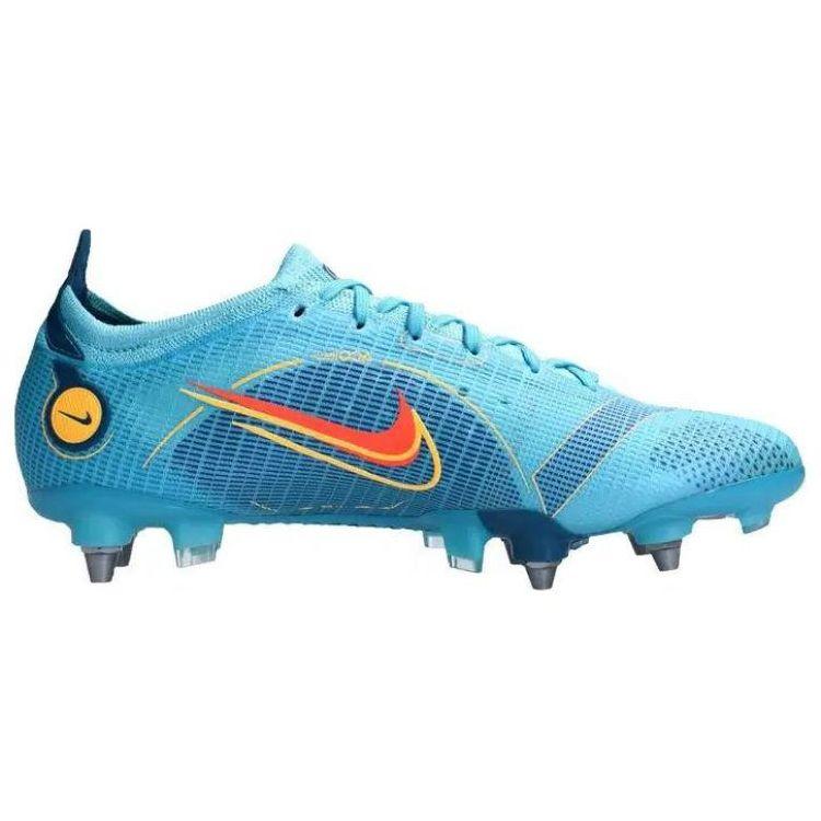 Nike Pánské fotbalové kopačky Mercurial Vapor 14 Elite SG Pro s kulatou špičkou světle modré DJ2835-485