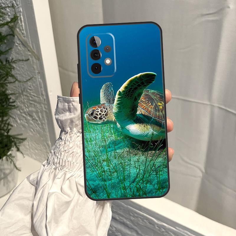 Cute Cartoon Turtles Case For Samsung Galaxy A35 A55 A15 A34 A54 A14 A56 A52 A53 A16 A26 A36 A32 A12 A33 A13 A17